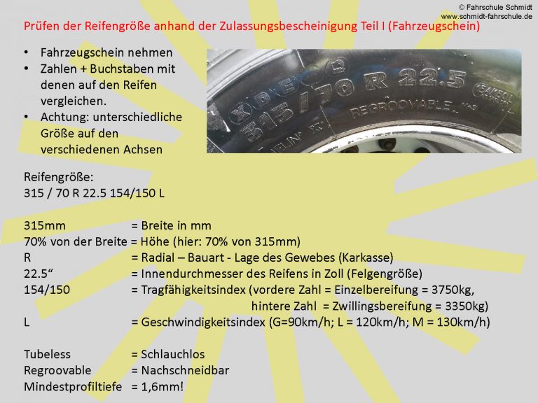 Was Muss Man über Reifen Wissen Fahrschule C-LKW – Fahrschule Schmidt